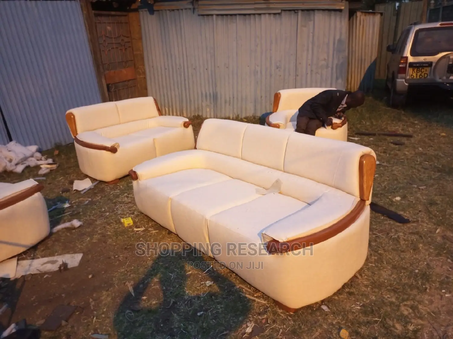 Leather Sofa-Set Heavy-Density, High-Profile Sofas