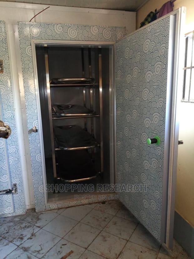 Mortuary Coldroom With Stainless Steel Rack Trolley Rollers - thumbnail 2