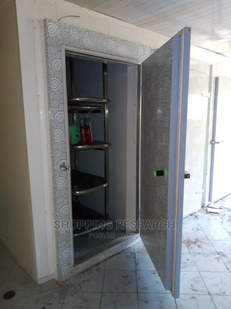 Mortuary Coldroom With Stainless Steel Rack Trolley Rollers