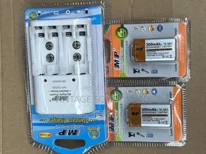 MP Rechargeable Charger and 9 Voltes Batteries