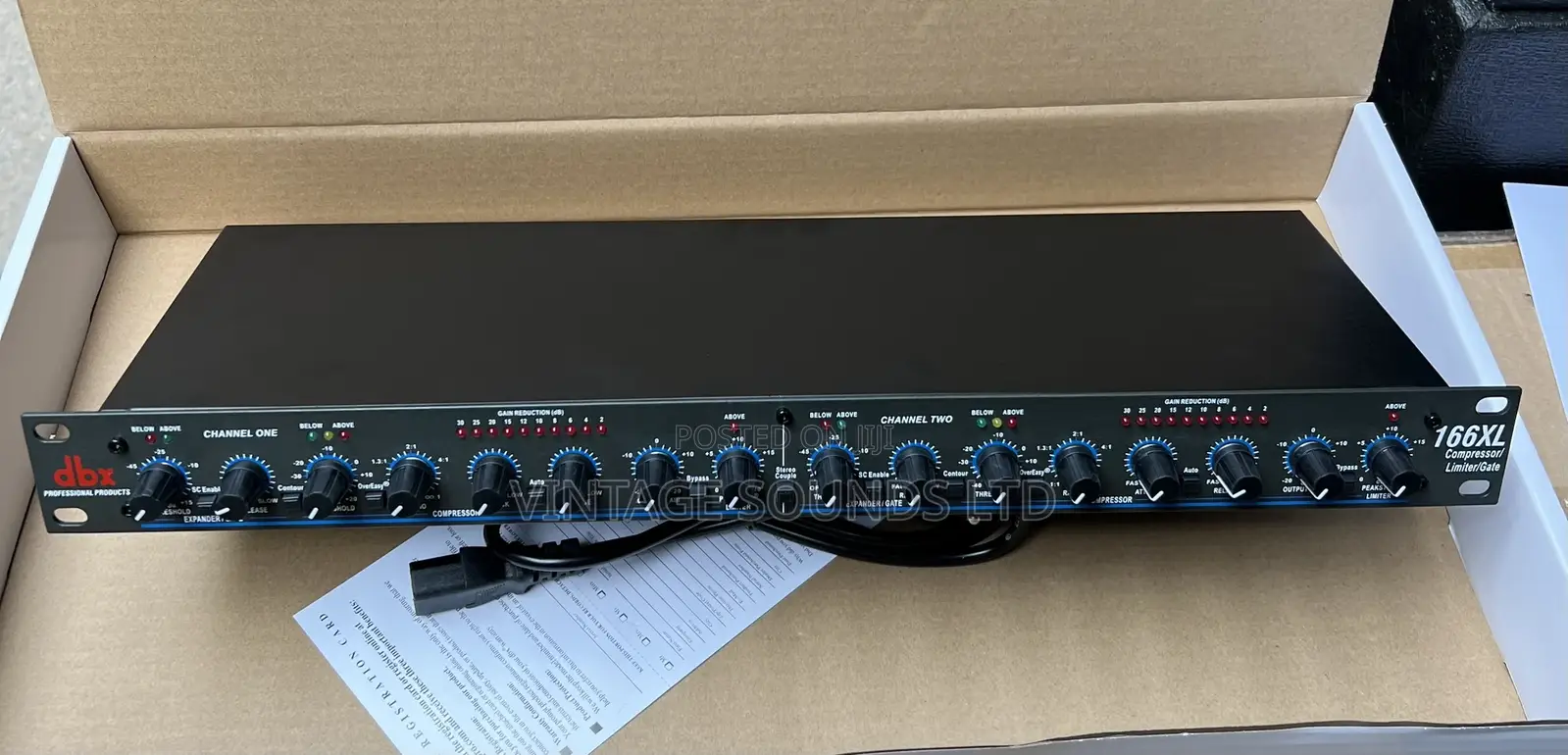 Dbx 166xl Dual Audio Sound Compressor Limiter Gate