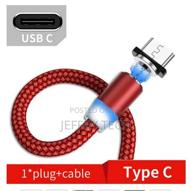 USB to USB-C / Type-C Magnetic Metal Connector Nylon Two-Col - thumbnail 2