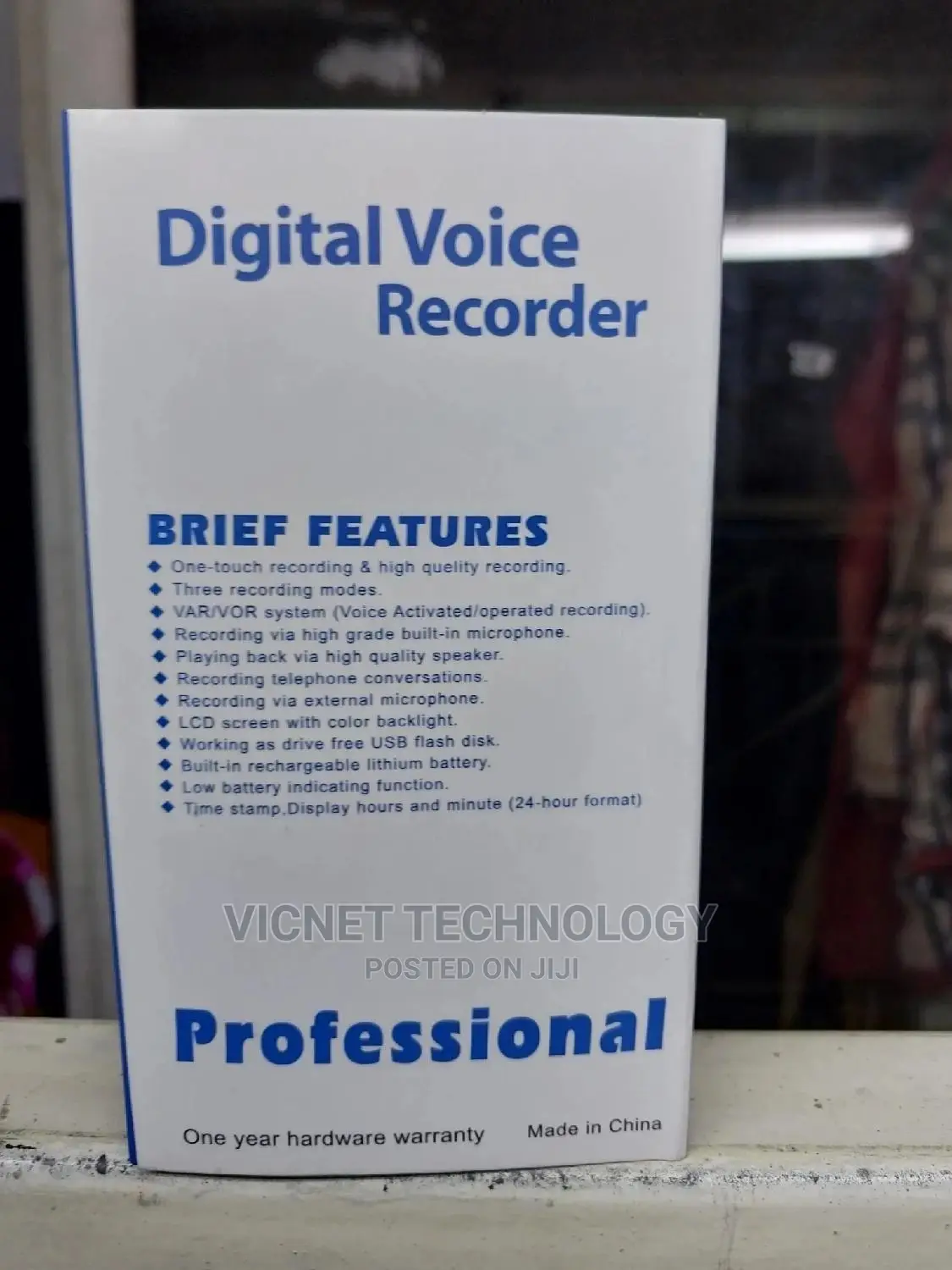 16gb Digital Voice Recorder With Rechargeable Battery