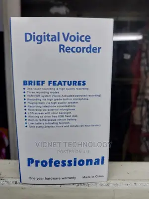 16gb Digital Voice Recorder With Rechargeable Battery