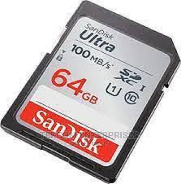 Sandisk 64GB Ultra SDXC UHS-I Memory Card - 100mb/S - main view