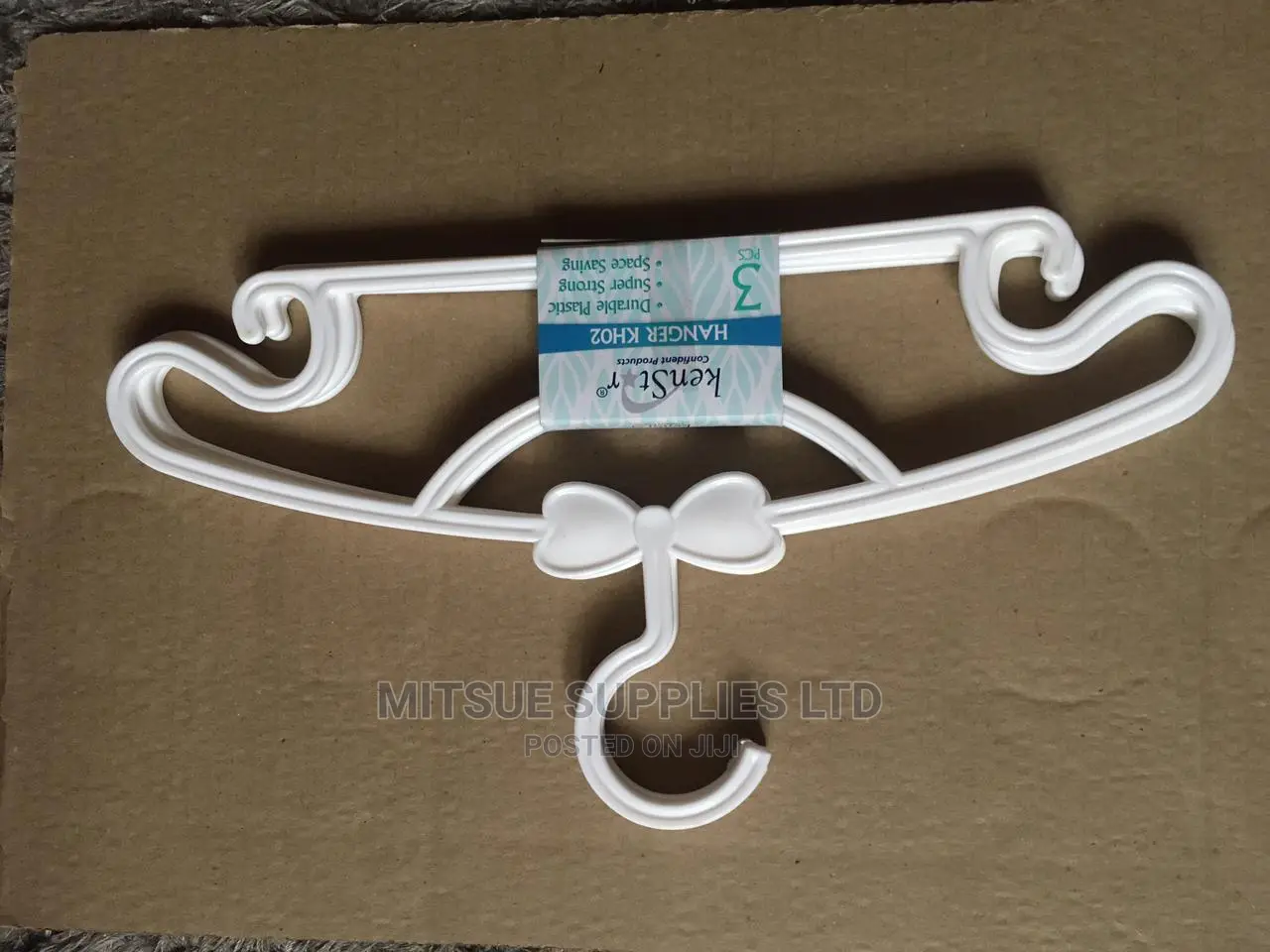 A Box of 60 Pieces of Kids Hangers White Only ( All-White)