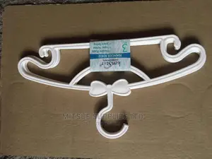 A Box of 60 Pieces of Kids Hangers White Only ( All-White)