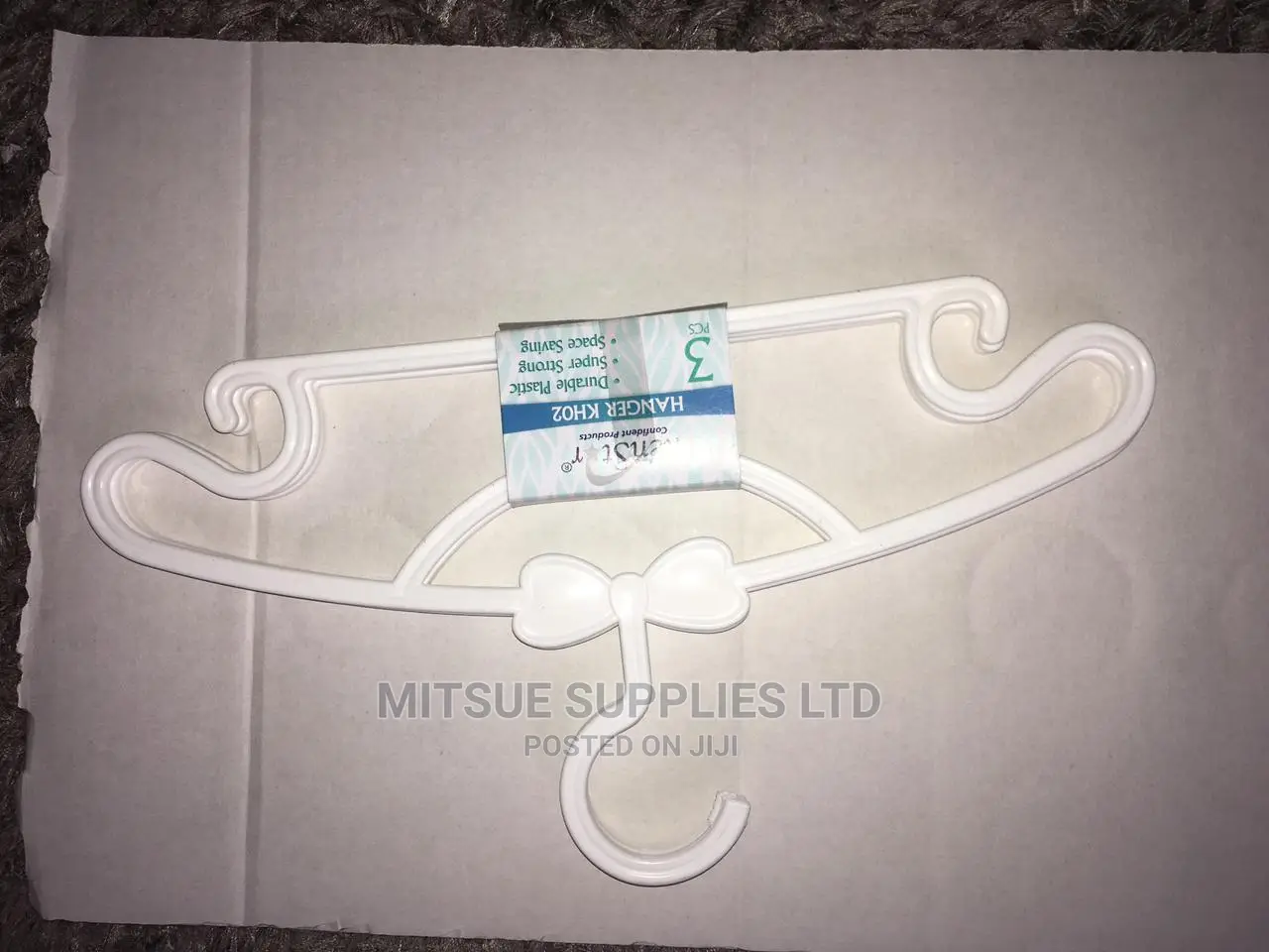 A Box of 60 Pieces of Kids Hangers White Only ( All-White)
