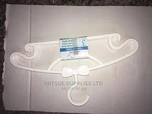 A Box of 60 Pieces of Kids Hangers White Only ( All-White)