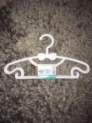 A Box of 60 Pieces of Kids Hangers White Only ( All-White)