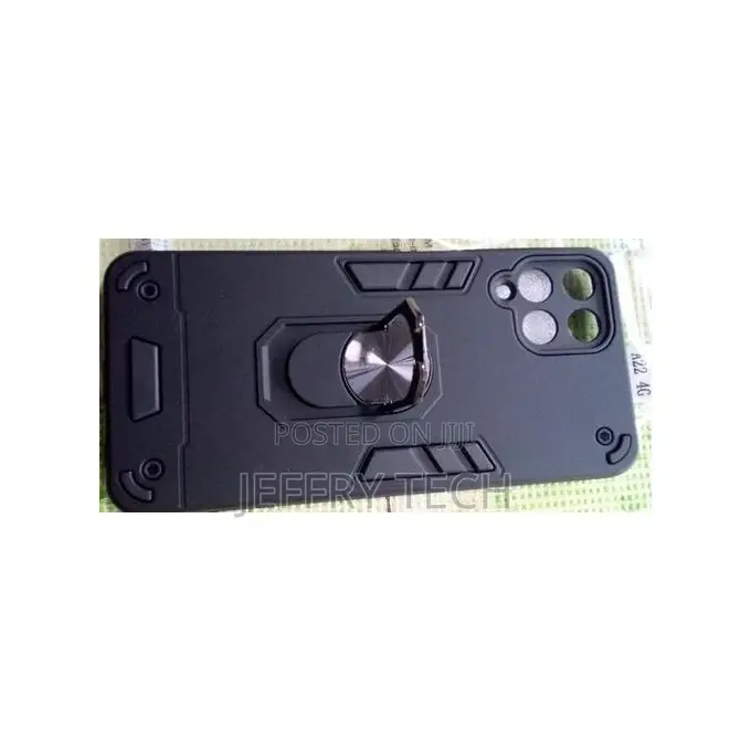 Ring Cover Phone Case for Samsung Galaxy A22 Black