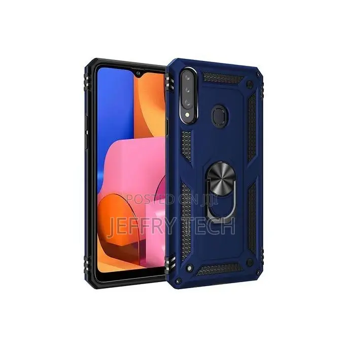 Ring Cover Phone Case for Samsung Galaxy A20s Blue