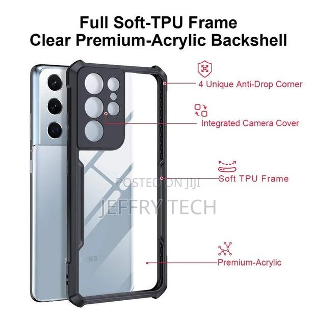 Hard Clear Case Cover for Samsung S21 Ultra - thumbnail 2