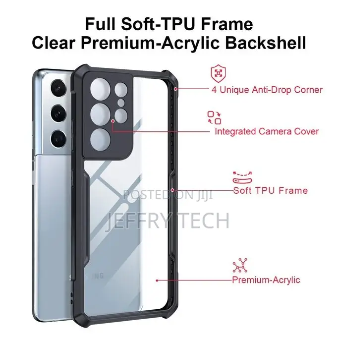 Hard Clear Case Cover for Samsung S21 Ultra