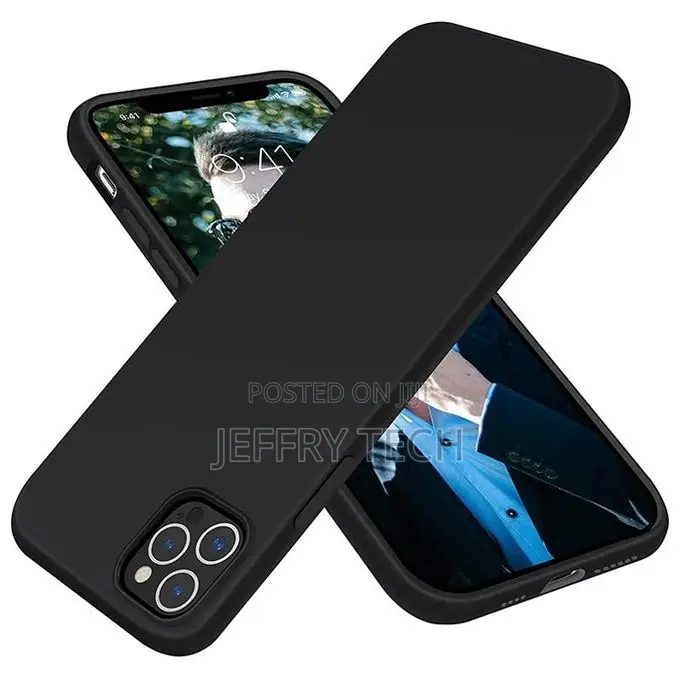 Silicone Case for iPhone 12 Pro Max Case (Black Hard Cover)