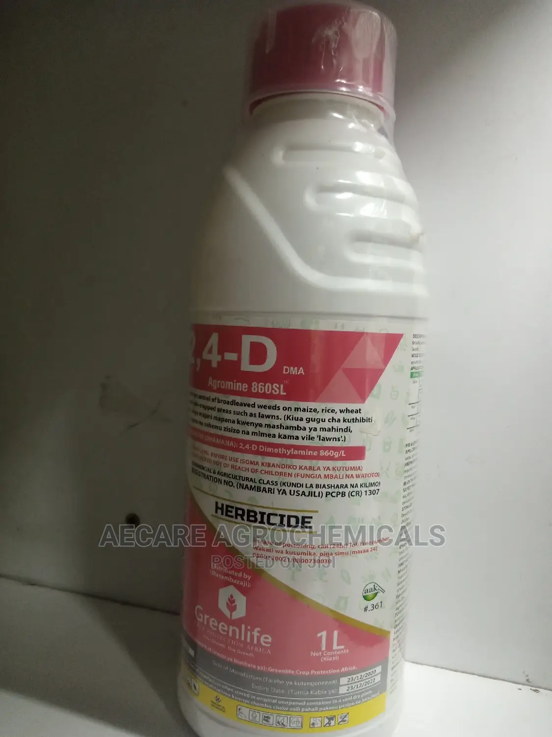 2,4-D Agromine 860sl Selective Herbicide 1litre