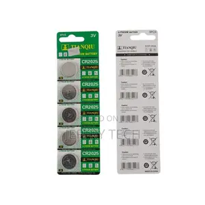 TIANQIU CR2025 Lithium Battery Cell Coin Button 5 Pcs