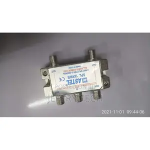 Astel 4 Way Satellite Antenna Cable TV Signal Splitter Distr
