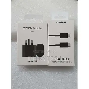 Samsung 25W Super Fast Charger Usb-C +Type C 5A 1M Cable
