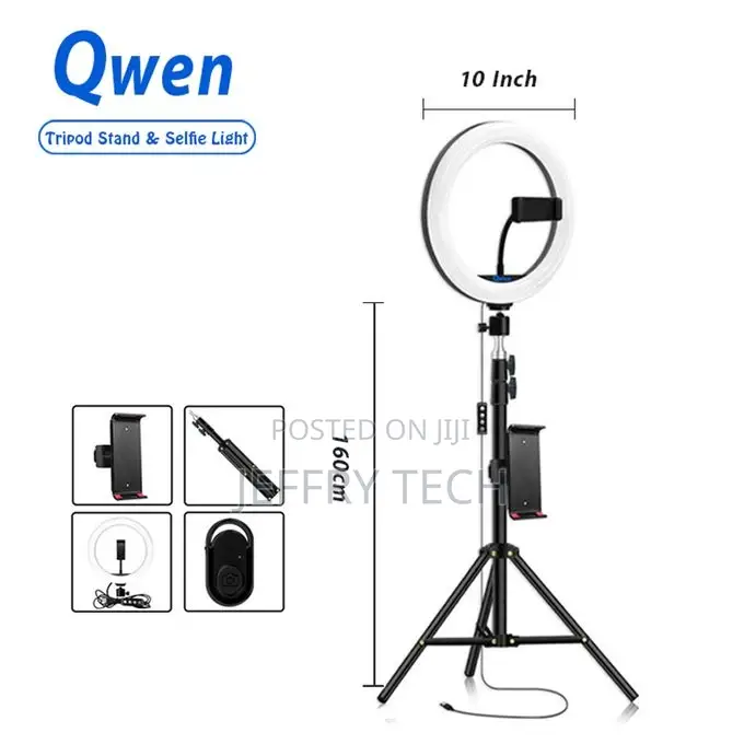 10 Inch Ring Light Selfie+1.6M Tripod Stand+Remote