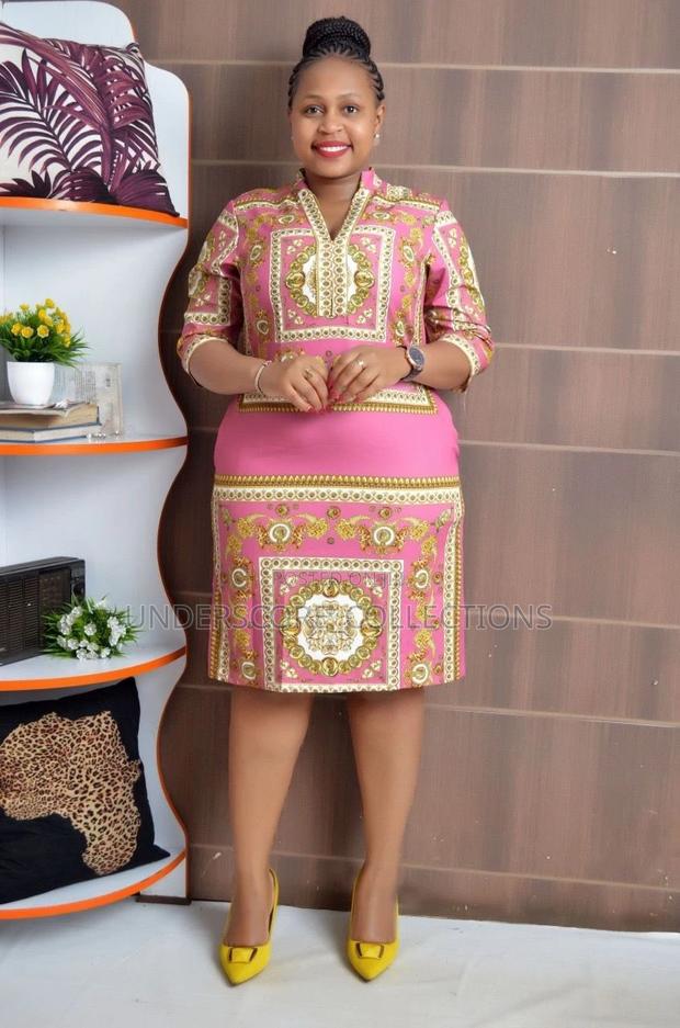 Executive Versace Print Ladies Straight Dresses - thumbnail 5