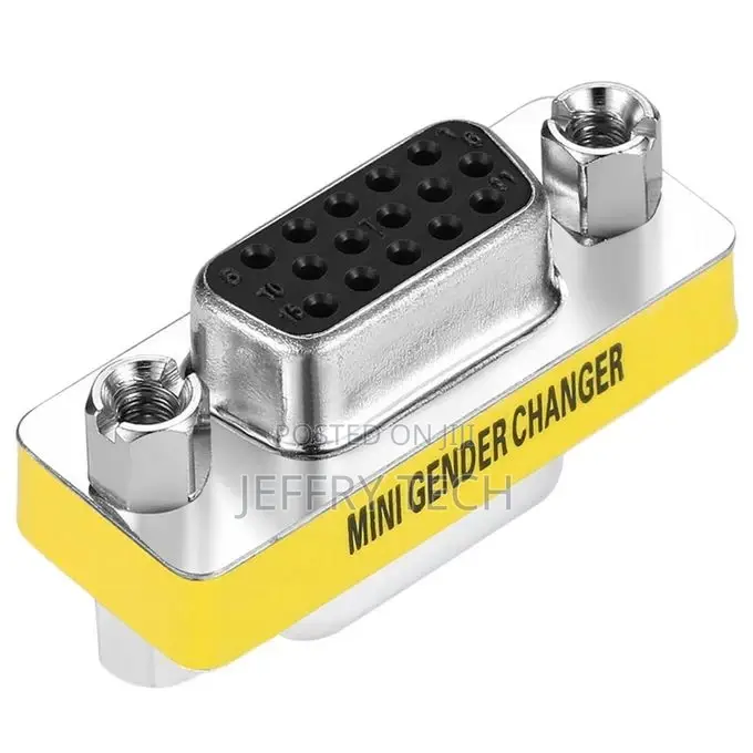 Female to Female VGA HD15 Pin Gender Changer Convertor Adapt