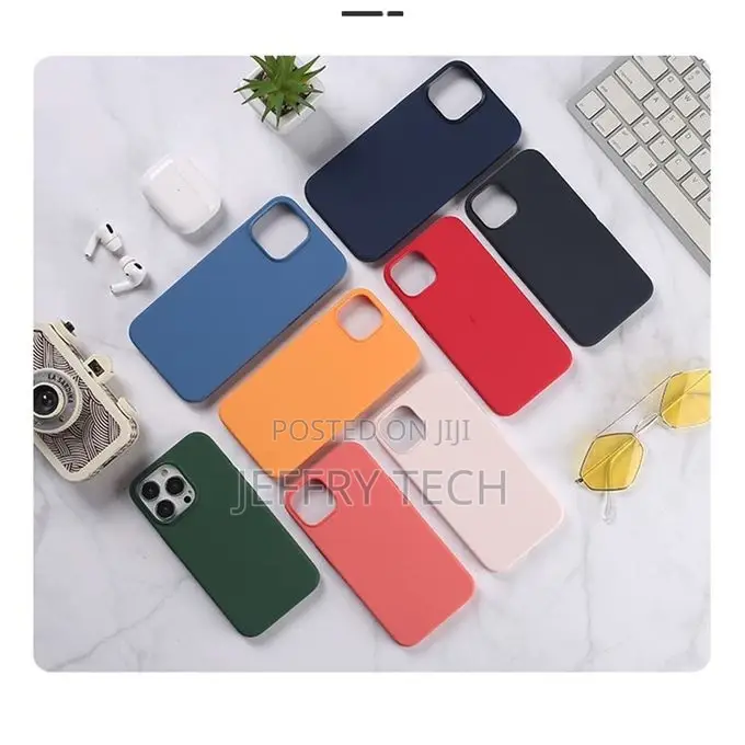 Shockproof Silicone Protective Case for iPhone 13-Black