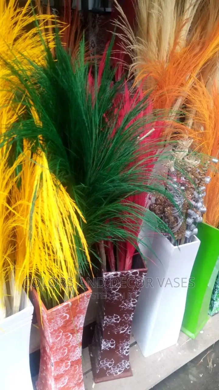 Pampas Grass and Colored Sticks