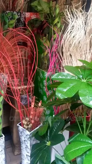 Pampas Grass and Colored Sticks