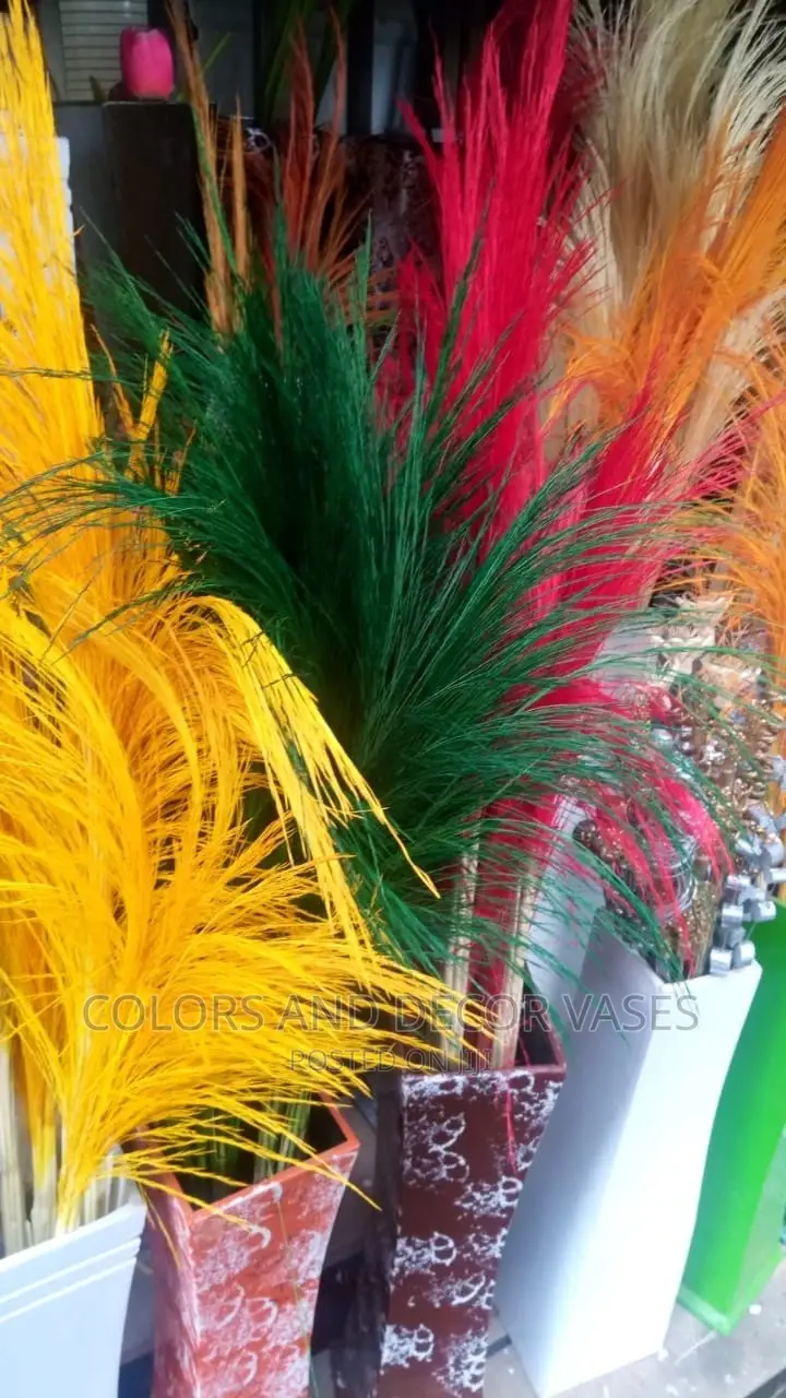 Pampas Grass and Colored Sticks