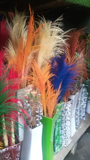 Pampas Grass and Colored Sticks