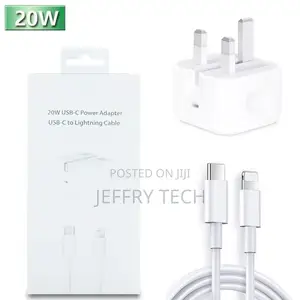 Fast Charger Head 20W and Type C Cord for iPhones-white