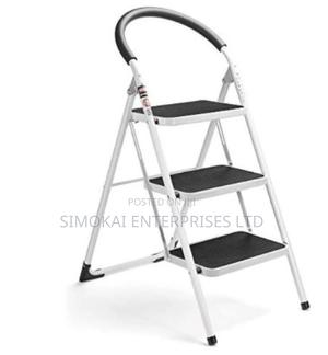 Round Handle Metal Ladder 3 Steps - thumbnail 2
