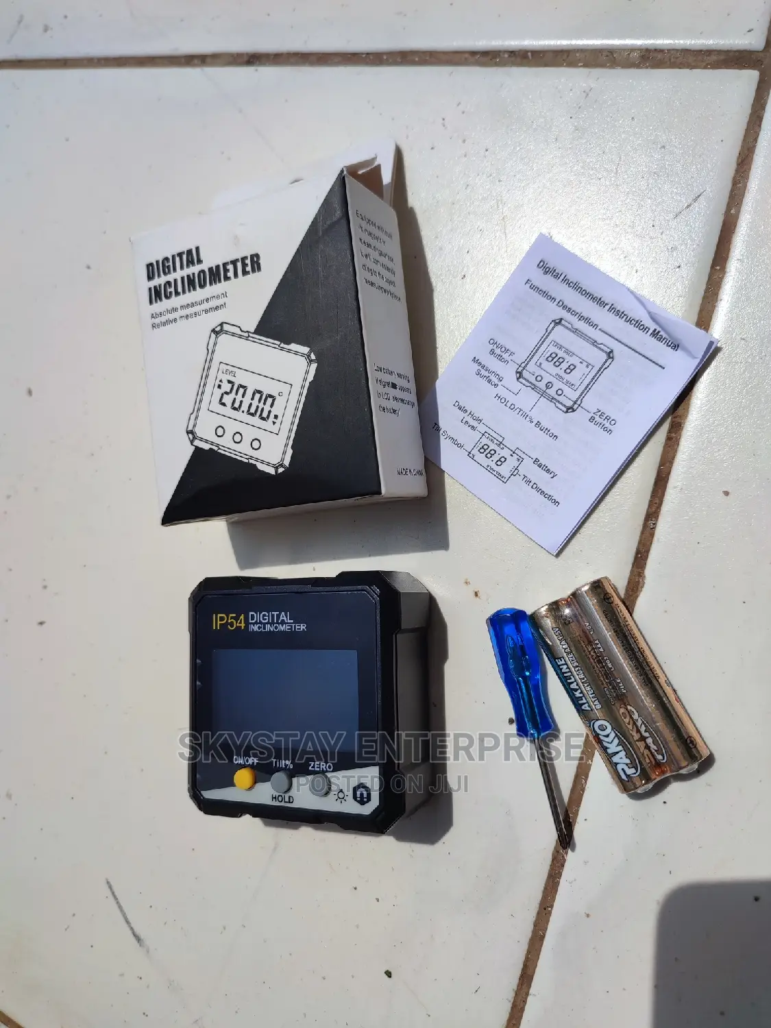 Digital Inclinometer Degrees Measure