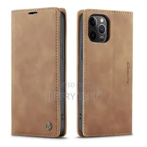 iPhone 12 Pro Max Case, Retro PU Leather TPU Inner Wallet C