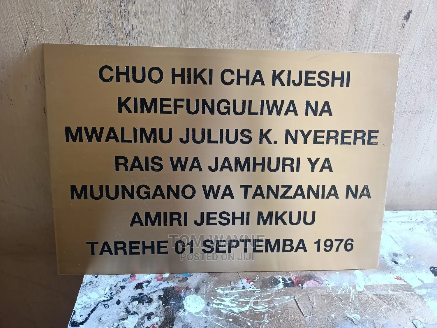 Engraving of Brass Sheets, Plaques for Launch of Projects