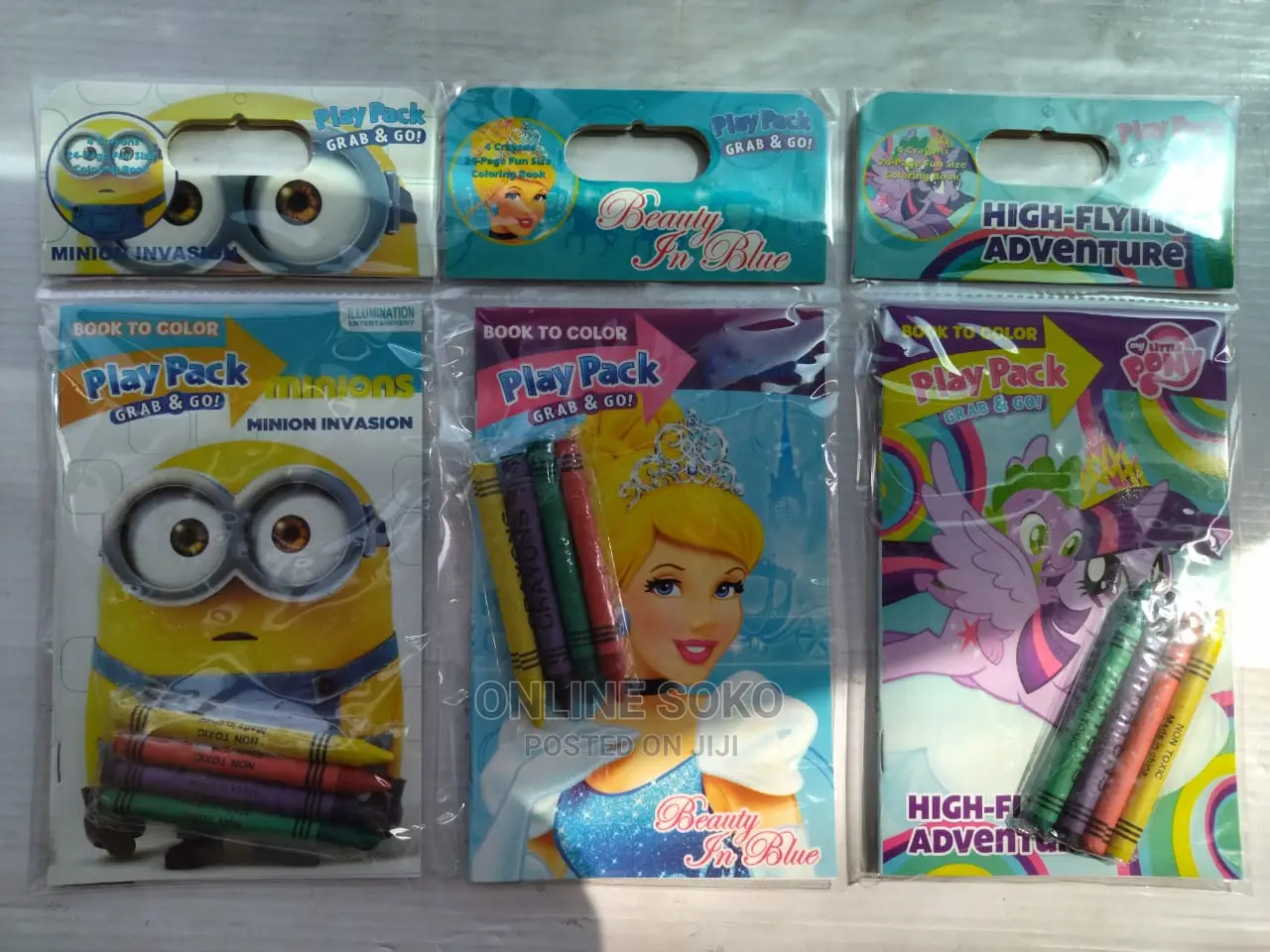 Kids Art Craft Grab Go Play Pack Colouring Book