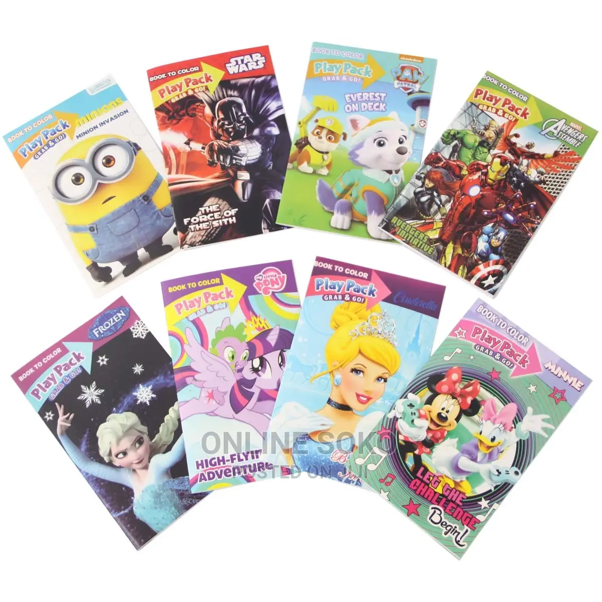 Kids Art Craft Grab Go Play Pack Colouring Book