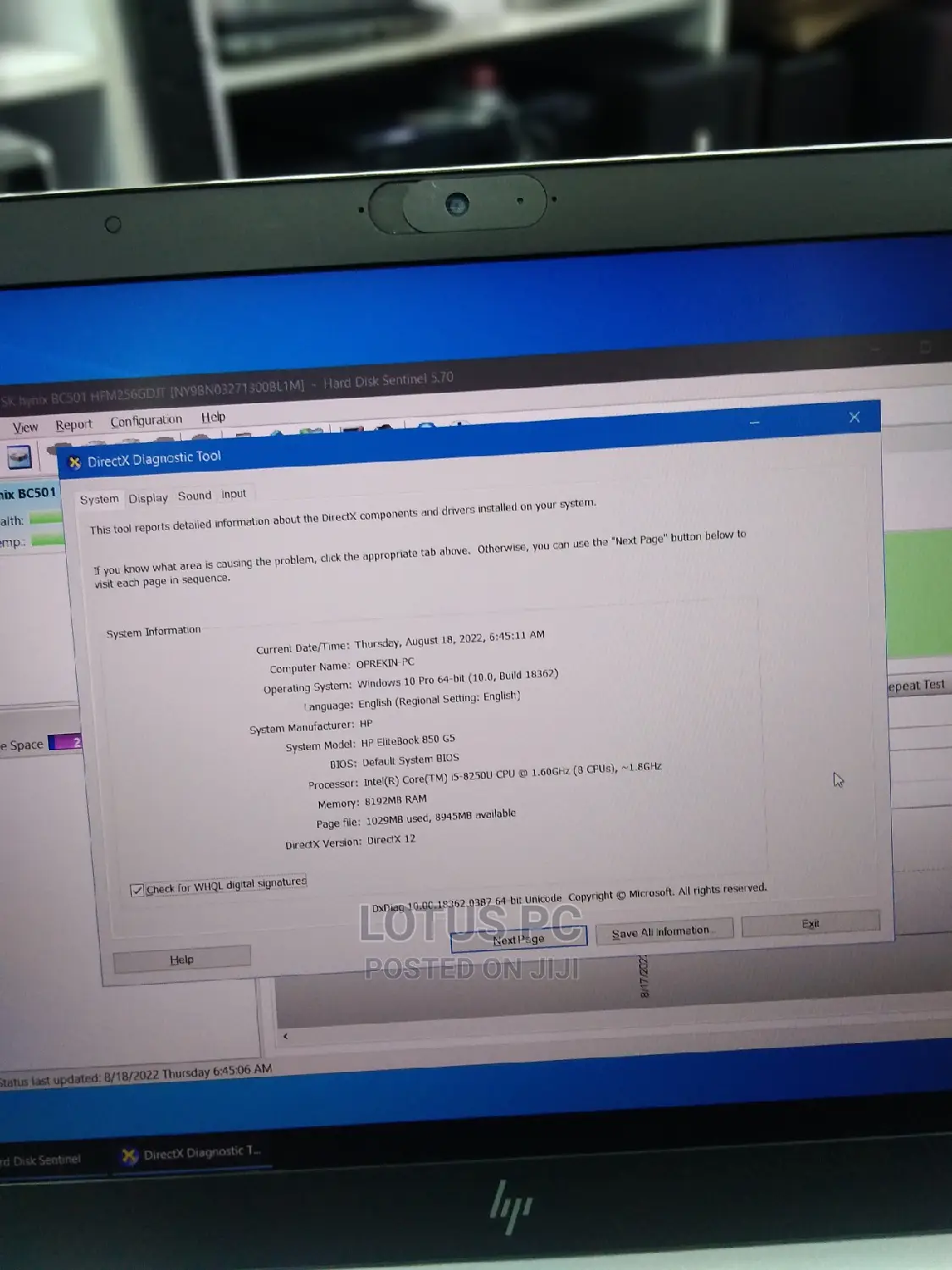 Laptop HP EliteBook 850 8GB Intel Core I5 SSD 256GB