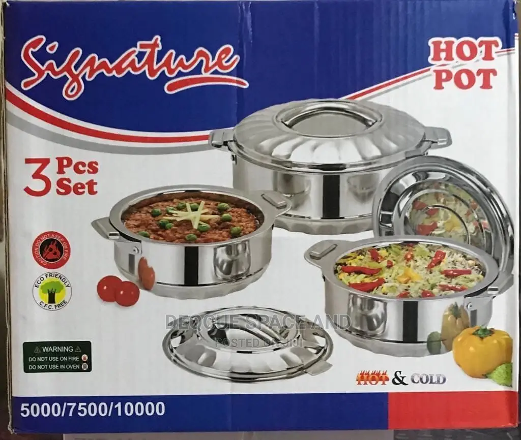 Signature 3 Piece Stainless Steel Hot Pots in Nairobi Central