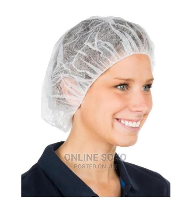 Multipurpose Disposable Free Size Hair Net Cap Hats - 100 Pc - thumbnail 4