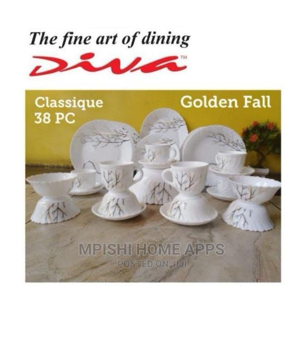 38pcs Dinner Set Golden Fall