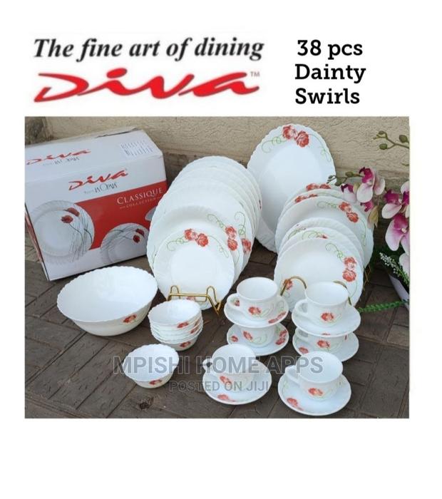 38pcs Dinner Set Dainty Swirls