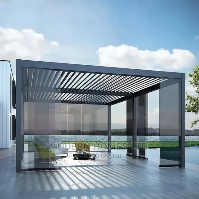 Outdoor Modern Heavy Duty Steel Pergola