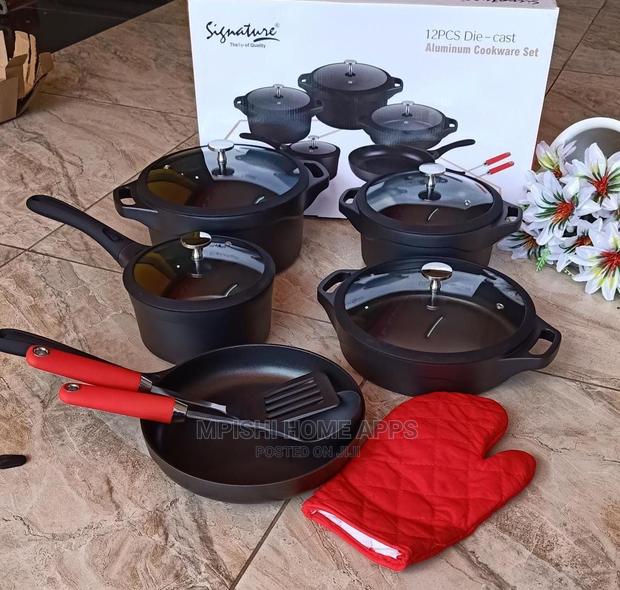 12 Pcs Die Cast Cookware Set