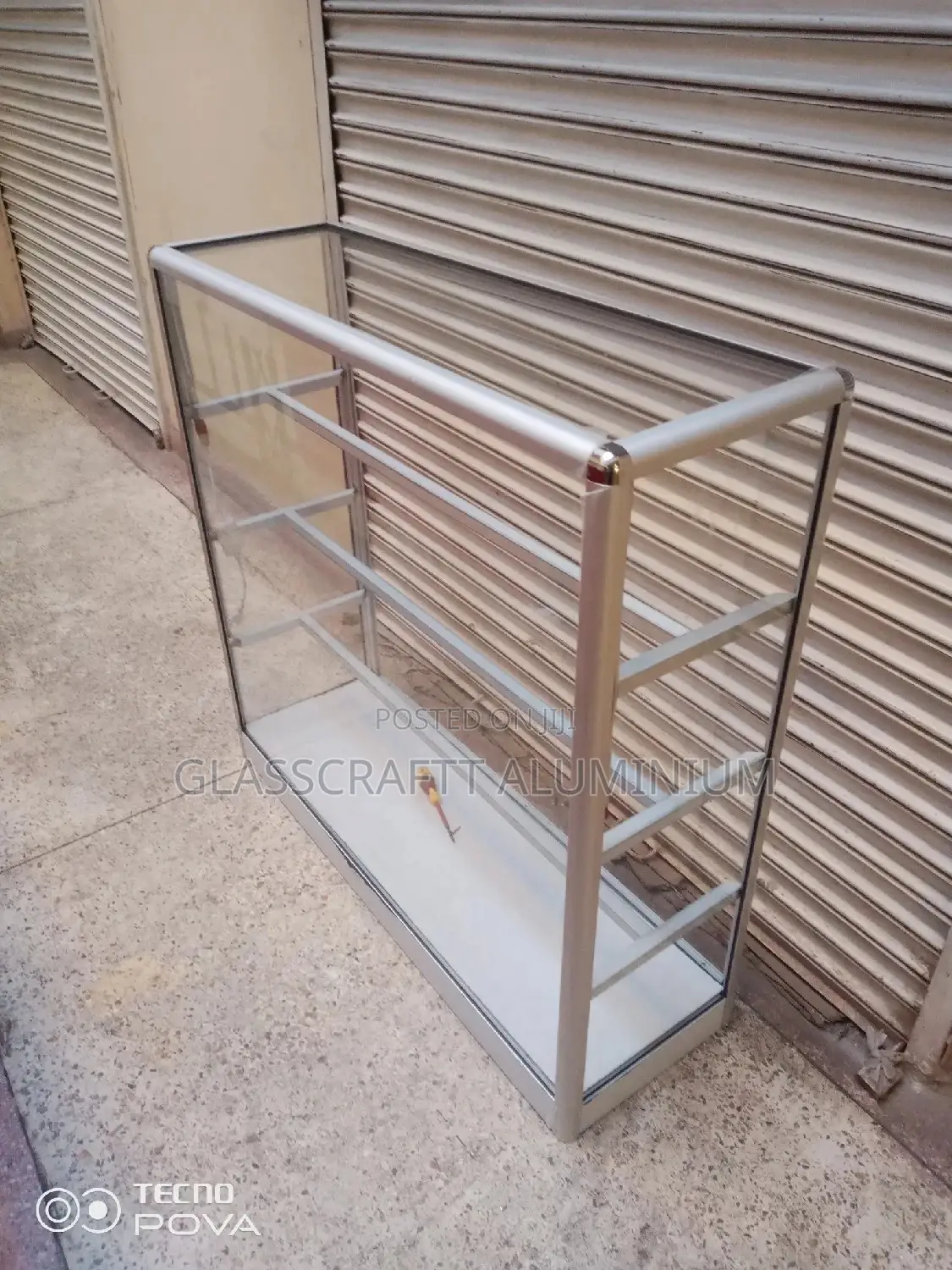 Shelved Aluminum Displays