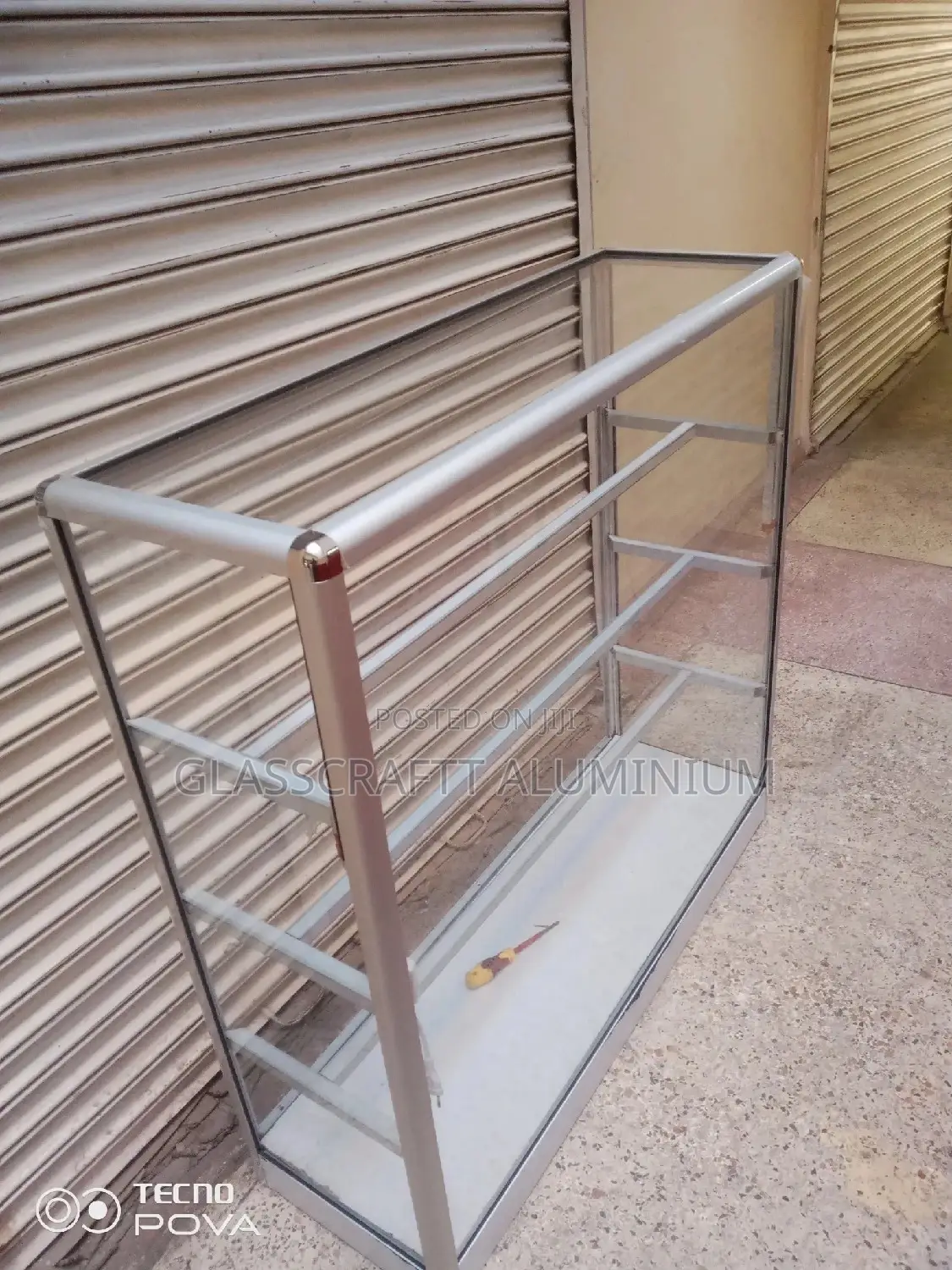 Shelved Aluminum Displays