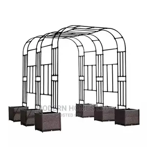 Elegant Steel Arch Flower Frame Design Garden