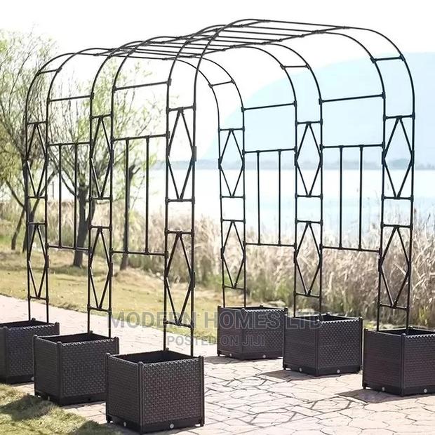 Elegant Steel Arch Flower Frame Design Garden