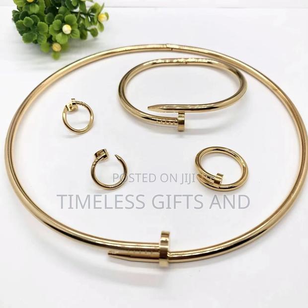 Cartier Jewelry Necklace Earrings Bracelet Ring Gift Set